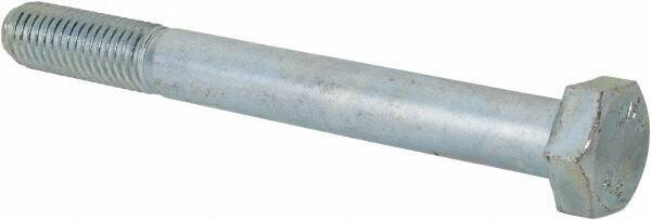 Value Collection - M12x1.75mm Metric Coarse, 110mm Length Under Head Hex Head Cap Screw - Partially Threaded, Grade 8.8 Steel, Zinc-Plated Finish, 19mm Hex - USA Tool & Supply