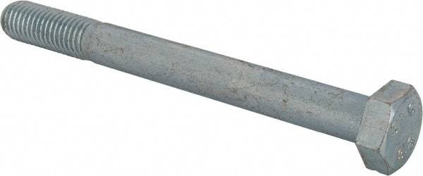 Value Collection - M12x1.75mm Metric Coarse, 120mm Length Under Head Hex Head Cap Screw - Partially Threaded, Grade 8.8 Steel, Zinc-Plated Finish, 19mm Hex - USA Tool & Supply