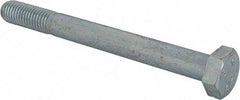Value Collection - M12x1.75mm Metric Coarse, 120mm Length Under Head Hex Head Cap Screw - Partially Threaded, Grade 8.8 Steel, Zinc-Plated Finish, 19mm Hex - USA Tool & Supply