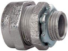 Cooper Crouse-Hinds - 1/2" Trade, Malleable Iron Compression Straight Rigid/Intermediate (IMC) Conduit Connector - Noninsulated - USA Tool & Supply