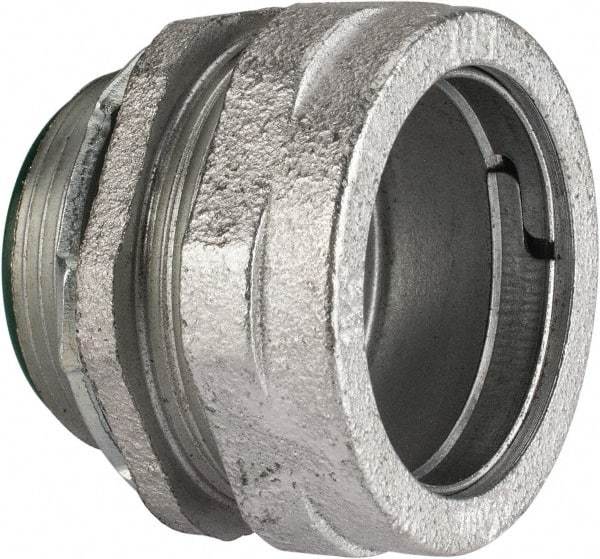 Cooper Crouse-Hinds - 1-1/2" Trade, Malleable Iron Compression Straight Rigid/Intermediate (IMC) Conduit Connector - Insulated - USA Tool & Supply