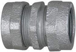 Cooper Crouse-Hinds - 3/4" Trade, Malleable Iron Compression Rigid/Intermediate (IMC) Conduit Coupling - Noninsulated - USA Tool & Supply