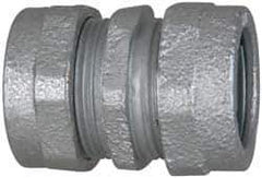 Cooper Crouse-Hinds - 1-1/4" Trade, Malleable Iron Compression Rigid/Intermediate (IMC) Conduit Coupling - Noninsulated - USA Tool & Supply