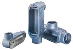 Cooper Crouse-Hinds - 1 Gang, (2) 2" Knockouts, Aluminum Rectangle Outlet Body - 10.71" Overall Height x 3.1" Overall Width x 3.41" Overall Depth - USA Tool & Supply