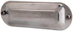 Cooper Crouse-Hinds - 1" Trade, Steel Conduit Body Cover Plate - Use with Form 5 Conduit Bodies - USA Tool & Supply