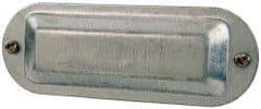 Cooper Crouse-Hinds - 1-1/4" & 1-1/2" Trade, Steel Conduit Body Cover Plate - Use with Form 5 Conduit Bodies - USA Tool & Supply