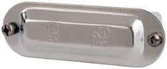 Cooper Crouse-Hinds - 1/2" Trade, Steel Conduit Body Cover Plate - Use with Form 5 Conduit Bodies - USA Tool & Supply