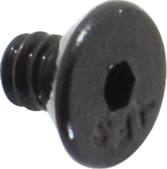 Value Collection - #4-40 UNC Hex Socket Drive, 82° Flat Screw - Alloy Steel, Black Oxide Finish, Fully Threaded, 3/16" OAL - USA Tool & Supply