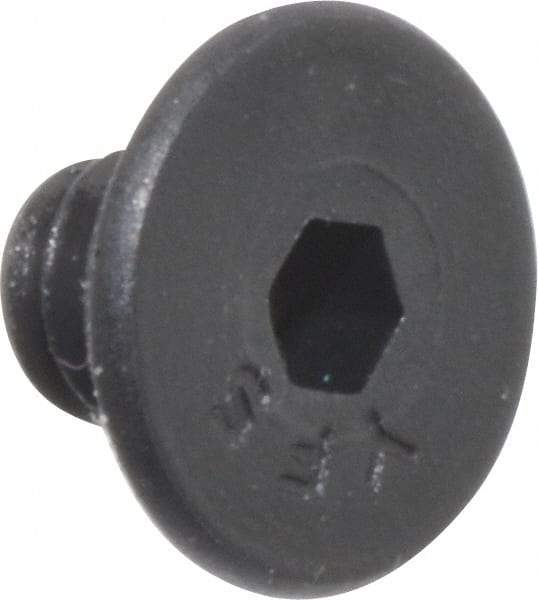 Value Collection - #6-32 UNC Hex Socket Drive, 82° Flat Screw - Alloy Steel, Black Oxide Finish, Fully Threaded, 3/16" OAL - USA Tool & Supply