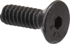 Value Collection - #6-32 UNC Hex Socket Drive, 82° Flat Screw - Alloy Steel, Black Oxide Finish, Fully Threaded, 7/16" OAL - USA Tool & Supply