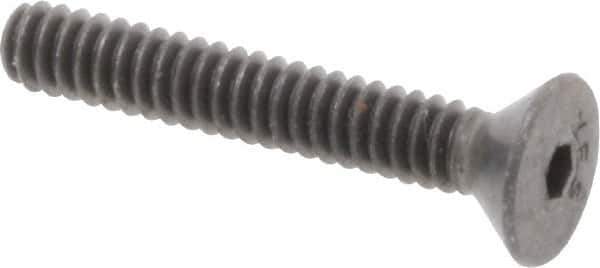Value Collection - #6-32 UNC Hex Socket Drive, 82° Flat Screw - Alloy Steel, Black Oxide Finish, Fully Threaded, 7/8" OAL - USA Tool & Supply