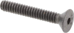 Value Collection - #6-32 UNC Hex Socket Drive, 82° Flat Screw - Alloy Steel, Black Oxide Finish, Fully Threaded, 7/8" OAL - USA Tool & Supply