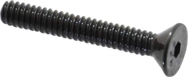 Value Collection - #6-32 UNC Hex Socket Drive, 82° Flat Screw - Alloy Steel, Black Oxide Finish, Fully Threaded, 1" OAL - USA Tool & Supply
