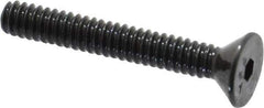 Value Collection - #6-32 UNC Hex Socket Drive, 82° Flat Screw - Alloy Steel, Black Oxide Finish, Fully Threaded, 1" OAL - USA Tool & Supply
