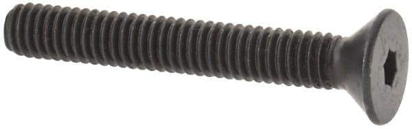 Value Collection - #6-40 UNF Hex Socket Drive, 82° Flat Screw - Alloy Steel, Black Oxide Finish, Fully Threaded, 1" OAL - USA Tool & Supply