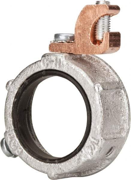 Cooper Crouse-Hinds - 1-1/4" Trade, Malleable Iron Threaded Rigid/Intermediate (IMC) Conduit Bushing - Partially Insulated - USA Tool & Supply