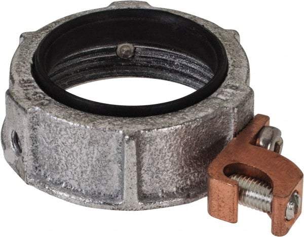 Cooper Crouse-Hinds - 1-1/2" Trade, Malleable Iron Threaded Rigid/Intermediate (IMC) Conduit Bushing - Partially Insulated - USA Tool & Supply