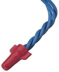 Ideal - 2, 18 to 4, 10 AWG, 600 Volt, Flame Retardant, Wing Twist on Wire Connector - Red, 221°F - USA Tool & Supply