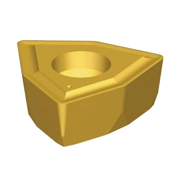 Kennametal - DFT06T308 GD Grade KC7140 Carbide Indexable Drill Insert - TiN Finish, Trigon, 10mm Inscribed Circle - USA Tool & Supply
