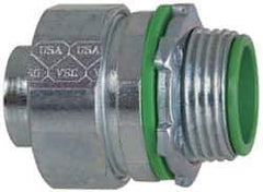 Cooper Crouse-Hinds - 3/4" Trade, Steel Threaded Straight Liquidtight Conduit Connector - Insulated - USA Tool & Supply