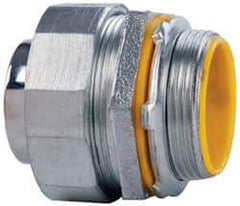 Cooper Crouse-Hinds - 1-1/2" Trade, Malleable Iron Threaded Straight Liquidtight Conduit Connector - Insulated - USA Tool & Supply