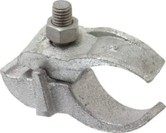 Cooper Crouse-Hinds - 2" Pipe, Malleable Iron, Electro Galvanized Conduit Clamp - 1 Mounting Hole - USA Tool & Supply