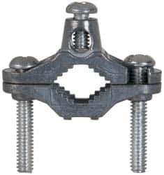 Cooper Crouse-Hinds - 8 to 2 AWG Compatible Dual-Nut Rod Clamp - Zinc, cUL Listed, UL File E6225, UL Listed - USA Tool & Supply