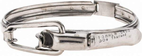 VNE - 4", Clamp Style, Sanitary Stainless Steel Pipe Hinged Clamp - Grade 304 - USA Tool & Supply