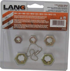 Lang - M6x1.00 to M12x1.75 Metric Coarse, Metric Fine, Hex Die Set - 5 Piece Set - Exact Industrial Supply