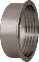 VNE - 4", Clamp Style, Sanitary Stainless Steel Pipe Recessless Ferrule (Expanding) - Tube OD Connection, Grade 304 - USA Tool & Supply
