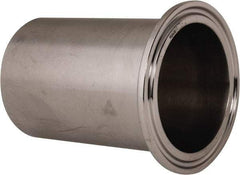VNE - 2", Clamp Style, Sanitary Stainless Steel Pipe Long Tank Welding Ferrule - Tube OD Connection, Grade 316/316L - USA Tool & Supply