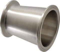 VNE - 2-1/2 x 2", Clamp Style, Sanitary Stainless Steel Pipe Concentric Reducer - Tube OD Connection, Grade 304 - USA Tool & Supply