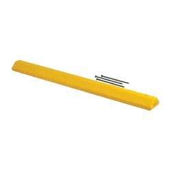 Eagle - 72" Long x 8" Wide x 4" High, Parking Curb - Yellow, High Density Polyethylene - USA Tool & Supply