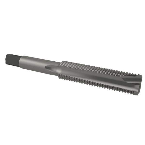Interstate - 1/2-20 UNF, 3 Flute, Bright Finish, High Speed Steel Spiral Point Tap - Plug Chamfer, Right Hand Thread, 3-3/8" OAL, 1-21/32" Thread Length, 3B Class of Fit - Exact Industrial Supply