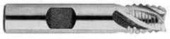 Interstate - 1-1/2" Diam, Coarse Pitch, 4" LOC, 6 Flute Cobalt Roughing Square End Mill - Uncoated, 6-1/2" OAL, 1-1/4" Shank Diam, Single End, Centercutting - USA Tool & Supply