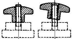 Jergens - Quick-Acting Knobs Type: Quick Lock Hand Knob Diameter (Inch): 2-3/16 - USA Tool & Supply