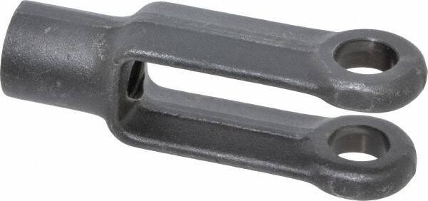 Jergens - 1/2-13 Thread, 1-1/8" Yoke Width, Carbon Steel, Tapped Yoke - 1/2" Hole Diam, 1-7/8" Hole Center to Neck, 15/16" Yoke Arm Height, 13/16" Neck Diam, 1-1/8" Neck Length, 3" OAL - USA Tool & Supply