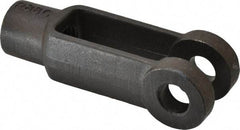 Jergens - 3/4-10 Thread, 1-1/2" Yoke Width, Carbon Steel, Tapped Yoke - 5/8" Hole Diam, 2-3/4" Hole Center to Neck, 1-3/8" Yoke Arm Height, 1-1/8" Neck Diam, 1-1/4" Neck Length, 4" OAL - USA Tool & Supply