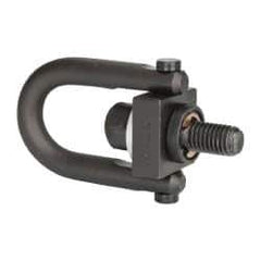 Jergens - 450 Lb Load Capacity Safety Engineered Center Pull Hoist Ring - M10 x 1.5 Thread, 17.5mm Thread Length, Alloy Steel, Black Oxide Finish - USA Tool & Supply