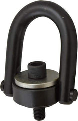 Jergens - 3,000 Lb Load Capacity Safety Engineered Center Pull Hoist Ring - M20 x 2.5 Thread, 22mm Thread Length, Alloy Steel, Black Oxide Finish - USA Tool & Supply