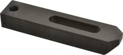 Jergens - 1/2" Stud, Low Carbon Steel, Plain Strap Clamp - 2" Travel, 6" OAL x 1-1/4" Wide x 7/8" High, Black Oxide Finish, Tapered Nose - USA Tool & Supply