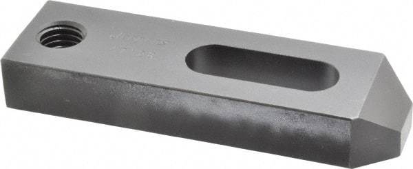 Jergens - 5/8" Stud, Low Carbon Steel, Plain Strap Clamp - 1-1/4" Travel, 5" OAL x 1-1/2" Wide x 3/4" High, Black Oxide Finish, Tapered Nose - USA Tool & Supply