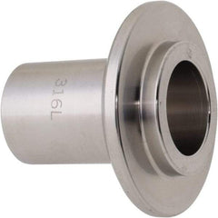 VNE - 1", E-Line Style, Sanitary Stainless Steel Pipe Long Welding Ferrule - Male Connection, Grade 304 - USA Tool & Supply