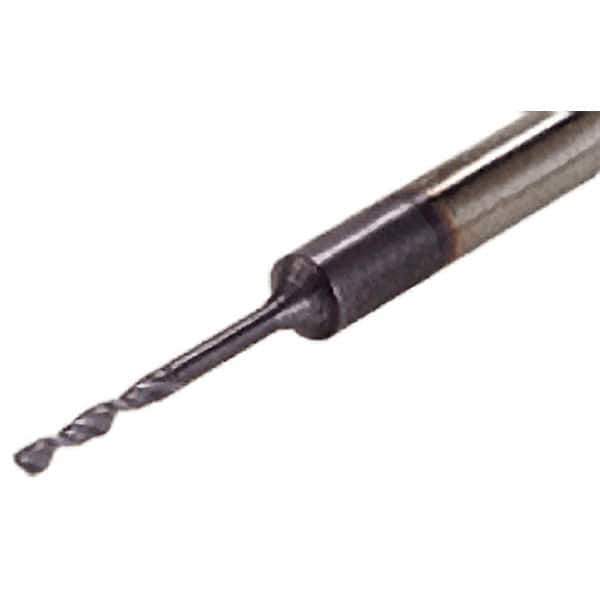 Iscar - 1.7mm 140° Solid Carbide Jobber Drill - TiAlN Finish, Right Hand Cut, Spiral Flute, Straight Shank, 46mm OAL, Standard Point - USA Tool & Supply