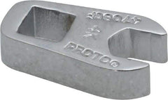 Proto - 1/4" 1/4" Drive Chrome Open End Crowfoot Wrench - 17/32" Head Diam x 1/4" Head Thickness - USA Tool & Supply