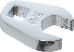 Proto - 3/8" 1/4" Drive Chrome Open End Crowfoot Wrench - 25/32" Head Diam x 1/4" Head Thickness - USA Tool & Supply