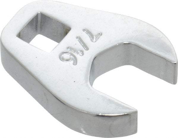 Proto - 7/16" 1/4" Drive Chrome Open End Crowfoot Wrench - 7/8" Head Diam x 1/4" Head Thickness - USA Tool & Supply