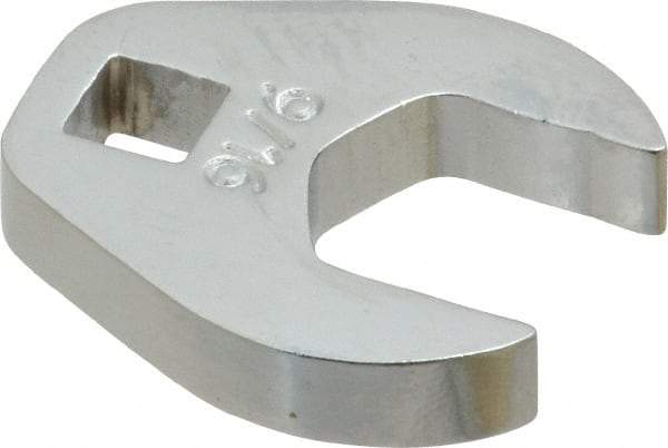 Proto - 9/16" 1/4" Drive Chrome Open End Crowfoot Wrench - 1-1/8" Head Diam x 1/4" Head Thickness - USA Tool & Supply