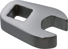 Proto - 7/16" 3/8" Drive Chrome Open End Crowfoot Wrench - 0.92" Head Diam x 1/4" Head Thickness - USA Tool & Supply