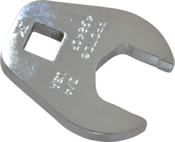 Proto - 3/4" 3/8" Drive Chrome Open End Crowfoot Wrench - 1.59" Head Diam x 1/4" Head Thickness - USA Tool & Supply